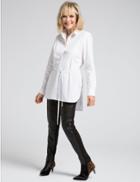 Marks & Spencer Pure Cotton Long Sleeve Longline Shirt White