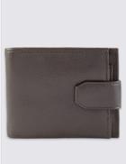 Marks & Spencer Leather Coin Id Tab Wallet With Cardsafe&trade; Brown