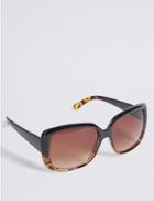 Marks & Spencer Graduated Square Sunglasses Brown Mix