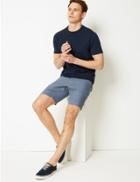 Marks & Spencer Linen Rich Shorts Light Blue