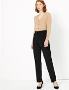 Marks & Spencer Straight Leg Zip Pocket Trousers Black