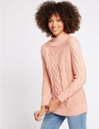 Marks & Spencer Pearl Embellished Long Sleeve Jumper Bubblegum