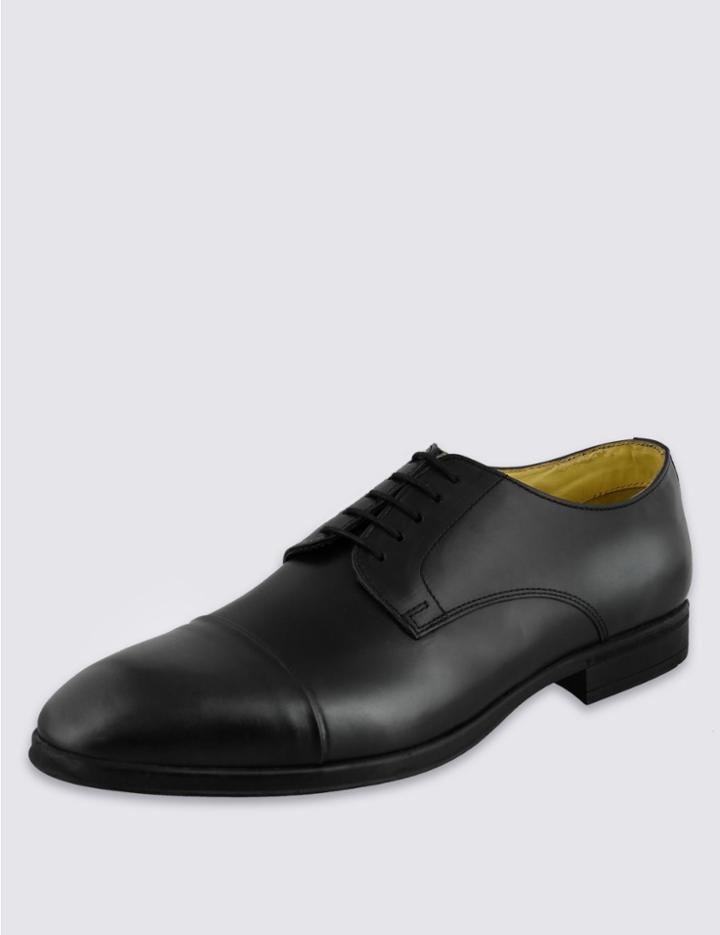 Marks & Spencer Leather Lace-up Shoes With Freshfeet&trade; Black