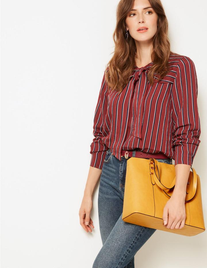 Marks & Spencer Faux Leather Soft Stud Tote Bag Ochre