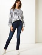 Marks & Spencer Mid Rise Slim Leg Jeans Dark Indigo