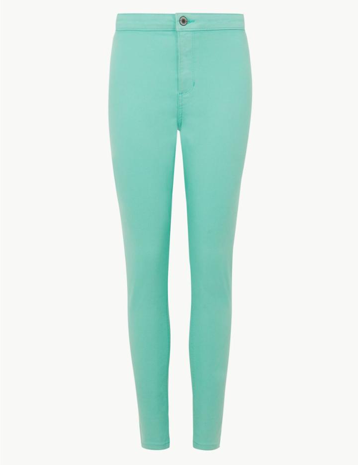 Marks & Spencer High Waist Super Skinny Jeans Fresh Green