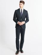 Marks & Spencer Cotton Rich Tailored Fit Jacket Navy
