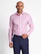 Marks & Spencer 2 Pack Pure Cotton Tailored Fit Shirt Pink Mix