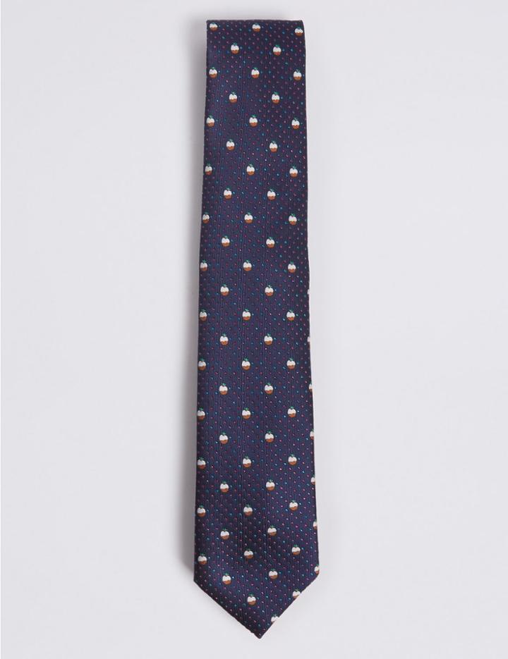 Marks & Spencer Novelty Tie Navy Mix