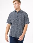 Marks & Spencer Geometric Print Relaxed Fit Shirt