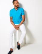 Marks & Spencer Slim Fit Pure Cotton Polo Shirt Bright Turquoise