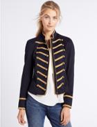 Marks & Spencer Cotton Rich Jacket Navy Mix