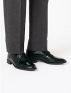 Marks & Spencer Leather Toecap Derby Shoes Dark Green