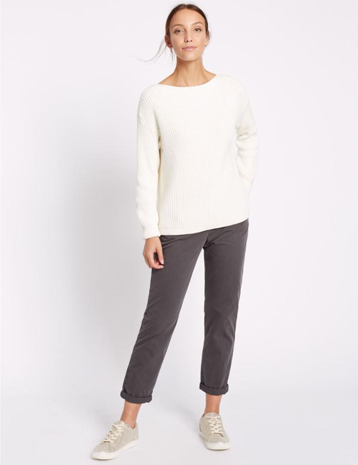 Marks & Spencer Pure Cotton Standard Chinos Graphite