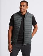 Marks & Spencer Down & Feather Gilet With Stormwear&trade; Light Grey Mix