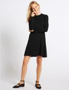 Marks & Spencer Long Sleeve Swing Dress Black