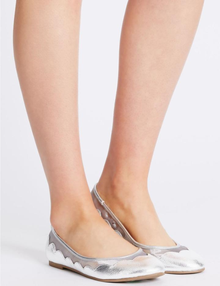 Marks & Spencer Mesh Pumps With Insolia Flex&reg; Silver