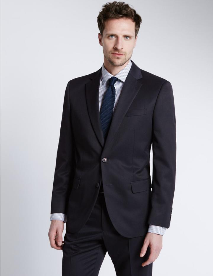 Marks & Spencer Navy Regular Fit Jacket Navy