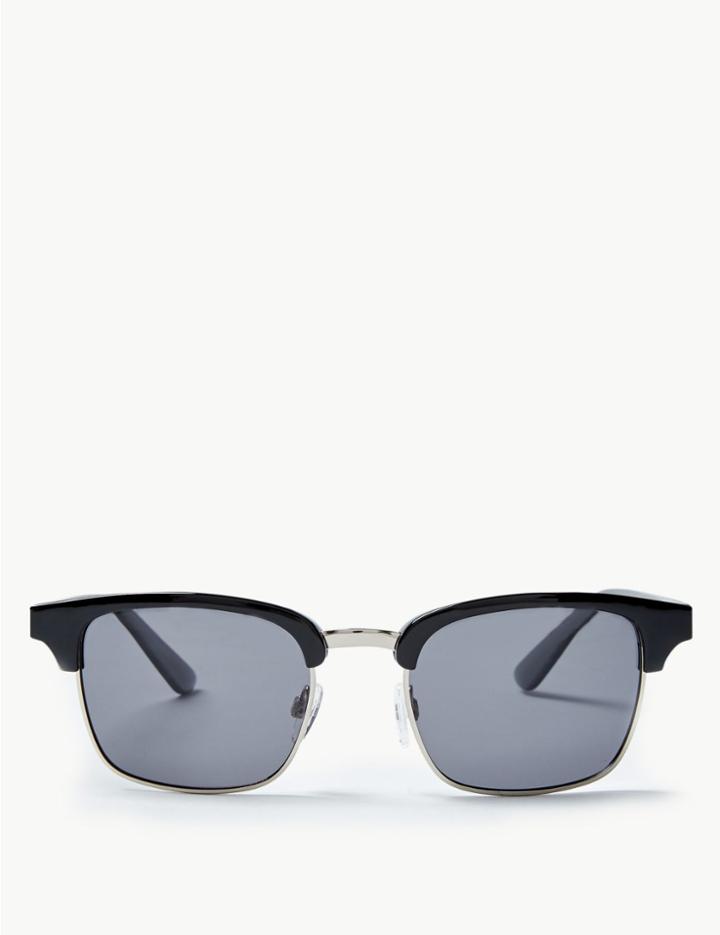 Marks & Spencer Polarised Retro Square Sunglasses Black