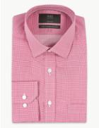 Marks & Spencer Pure Cotton Regular Fit Non-iron Shirt Fuchsia