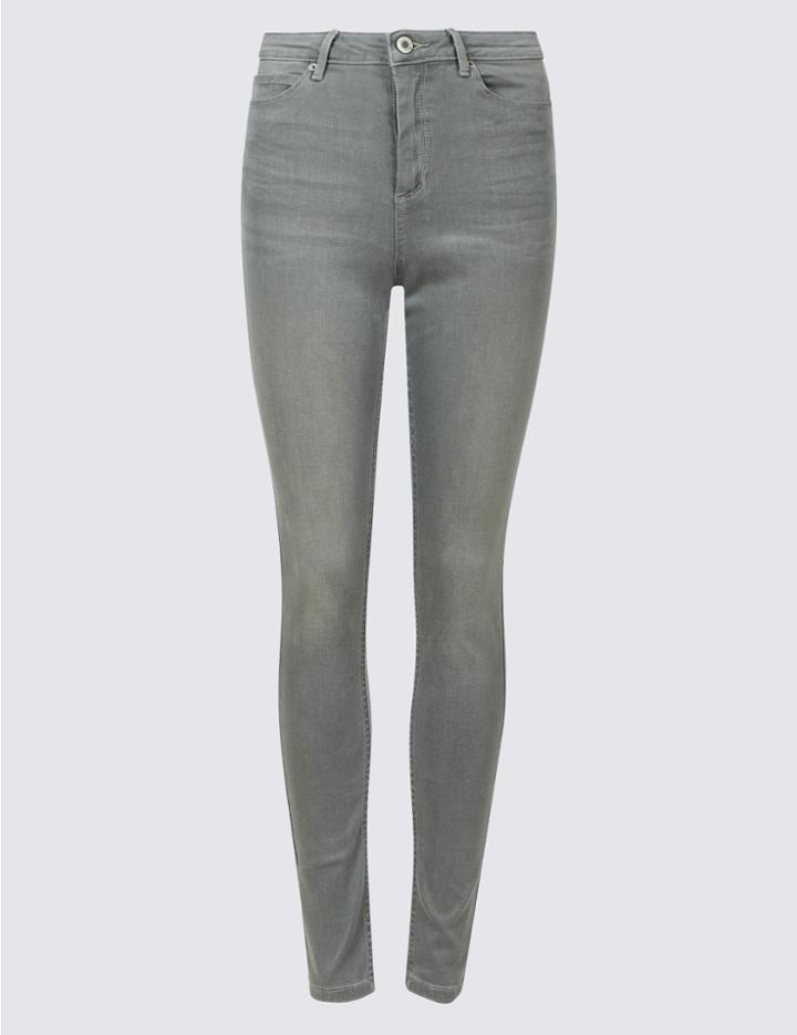 Marks & Spencer Sculpt & Lift Mid Rise Skinny Leg Jeans Grey