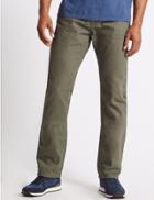 Marks & Spencer Regular Fit Stretch Water Resistant Jeans Green
