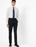 Marks & Spencer Navy Skinny Fit Striped Trousers Navy