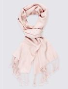 Marks & Spencer Modal Blend Scarf With Wool Blush