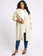 Marks & Spencer Curve Linen Rich Waterfall Jacket Stone