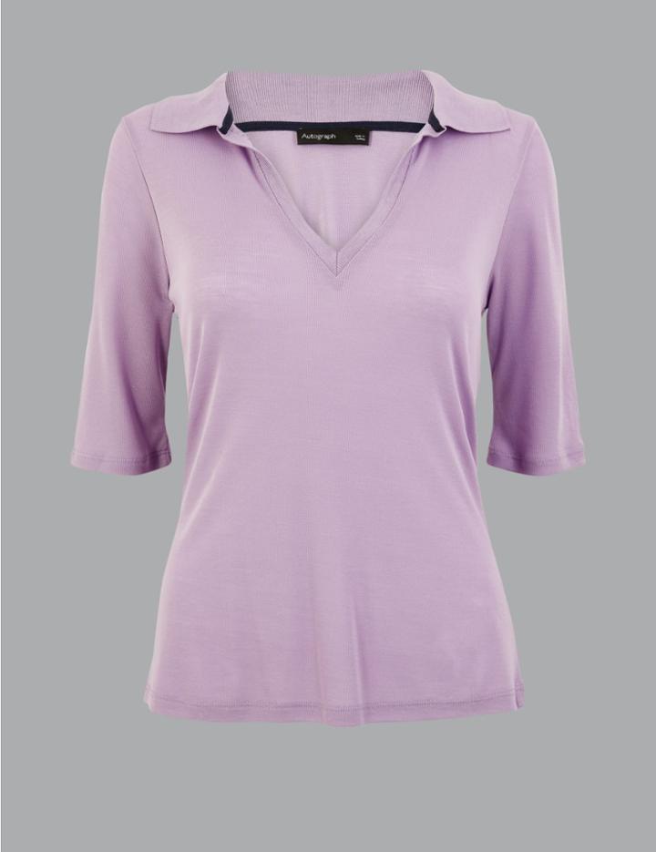 Marks & Spencer Regular Fit Polo Shirt Amethyst