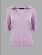 Marks & Spencer Regular Fit Polo Shirt Amethyst