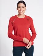 Marks & Spencer Cashmilon&trade; Button Shoulder Jumper Red Mix