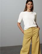 Marks & Spencer Pure Cashmere Round Neck Knitted Top Cream