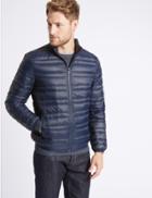 Marks & Spencer Quilted Jacket With Stormwear&trade; Midnight Navy