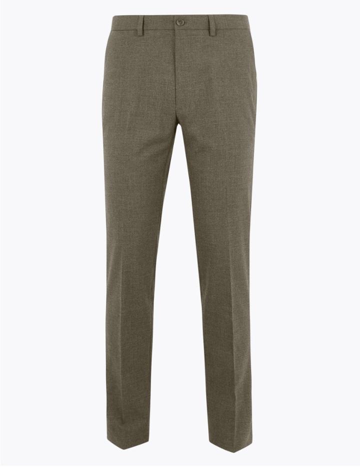 Marks & Spencer Skinny Trousers With Stretch Neutral