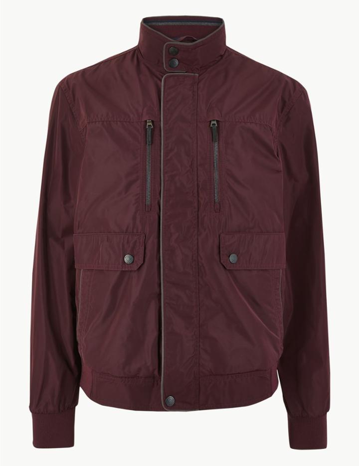 Marks & Spencer Stormwear&trade; Bomber Jacket Dark Claret