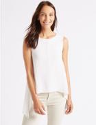 Marks & Spencer Waterfall Round Neck Top Ivory
