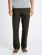 Marks & Spencer Regular Fit Chinos With Stormwear&trade; Dark Green