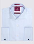 Marks & Spencer Pure Cotton Slim Fit Shirt Sky Blue