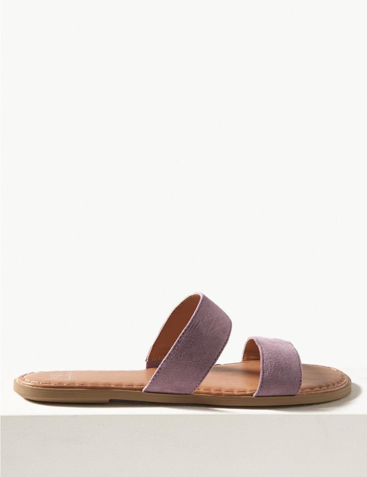 Marks & Spencer Two Strap Mule Sandals Lilac
