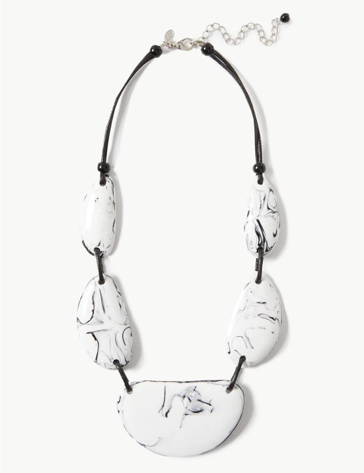 Marks & Spencer Pebble Collar Necklace White Mix