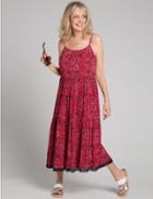 Marks & Spencer Modal Blend Paisley Print Slip Dress Pink Mix