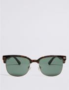 Marks & Spencer Retro D Frame Sunglasses Brown Mix