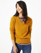 Marks & Spencer Wool Rich V-neck Jumper Desert