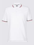 Marks & Spencer Pure Cotton Regular Fit Textured Polo White
