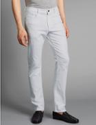Marks & Spencer Straight Fit Stretch Jeans White Mix