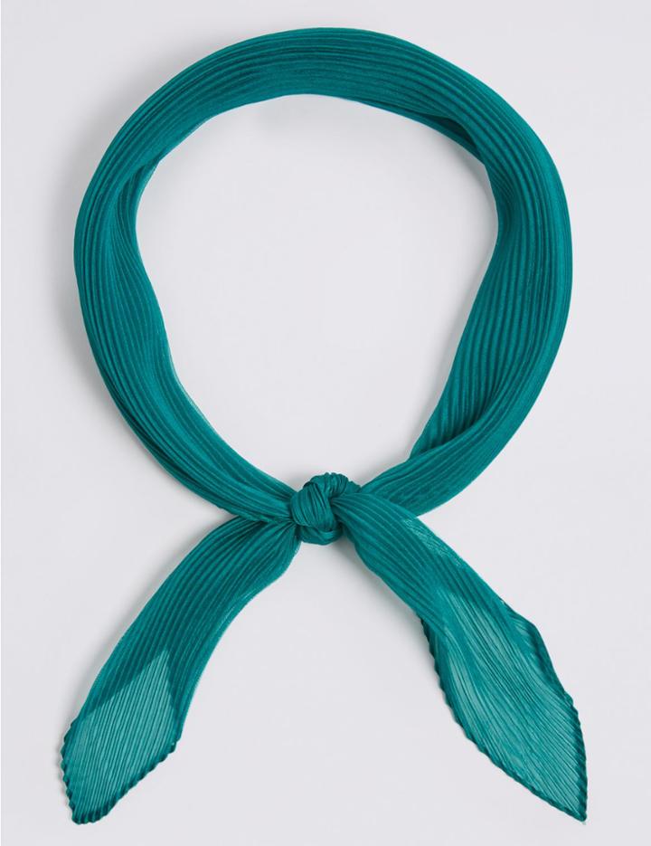 Marks & Spencer Pleated Scarf Teal