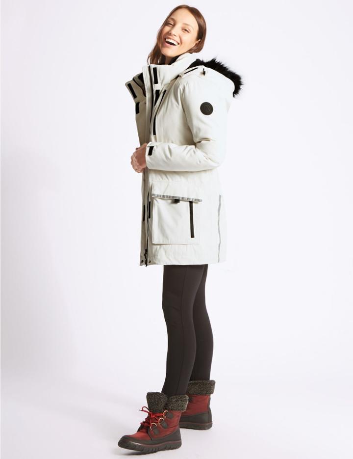 Marks & Spencer Padded Coat With Stormwear&trade; Ivory