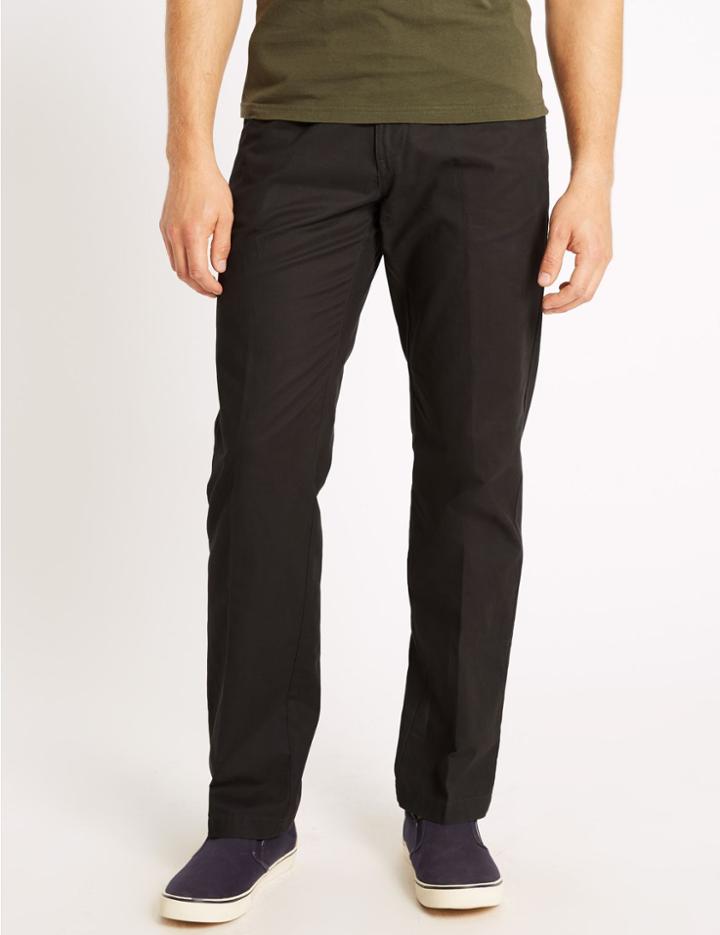 Marks & Spencer Regular Fit Chinos With Stormwear&trade; Chocolate