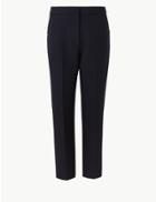 Marks & Spencer Straight Leg 7/8th Trousers Dark Navy